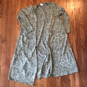 LuLaRoe Sarah Cardigan Heathered Green Size M